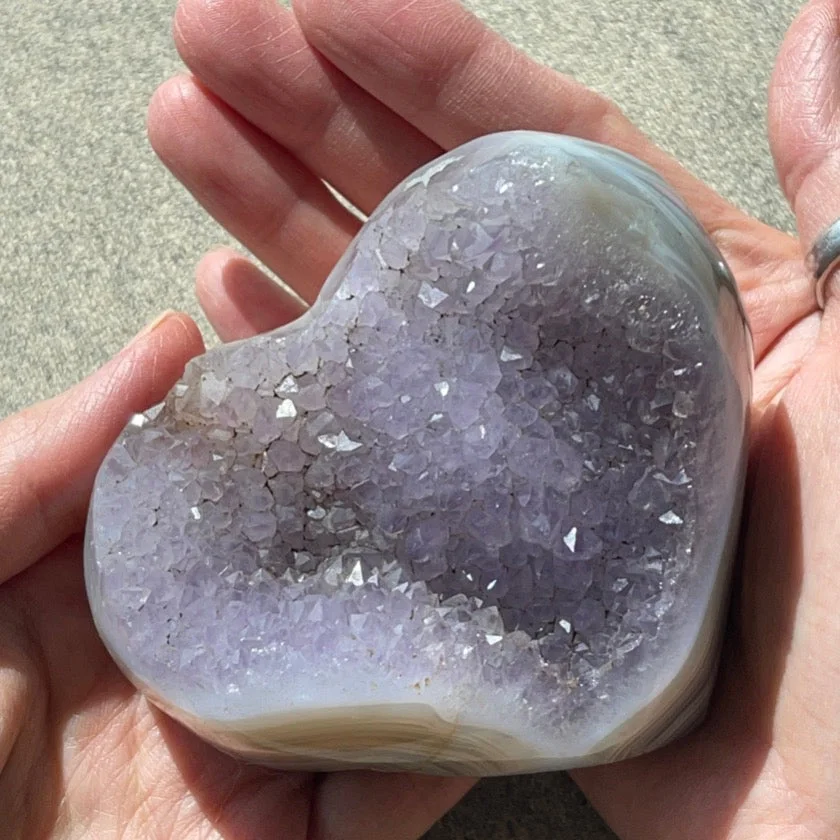 Amethyst Agate Heart