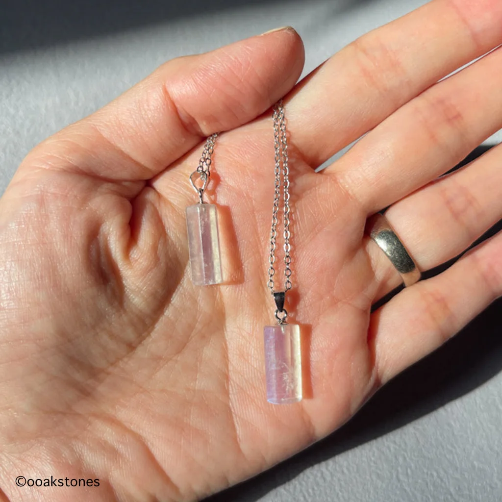 Beam Moonstone Necklace | Natural Rainbow Moonstone Necklace