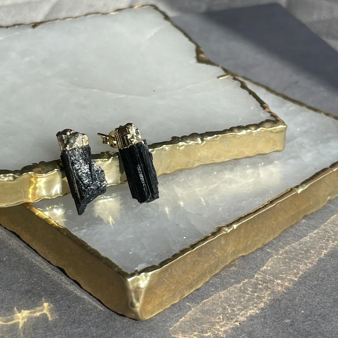 Black Tourmaline Earrings