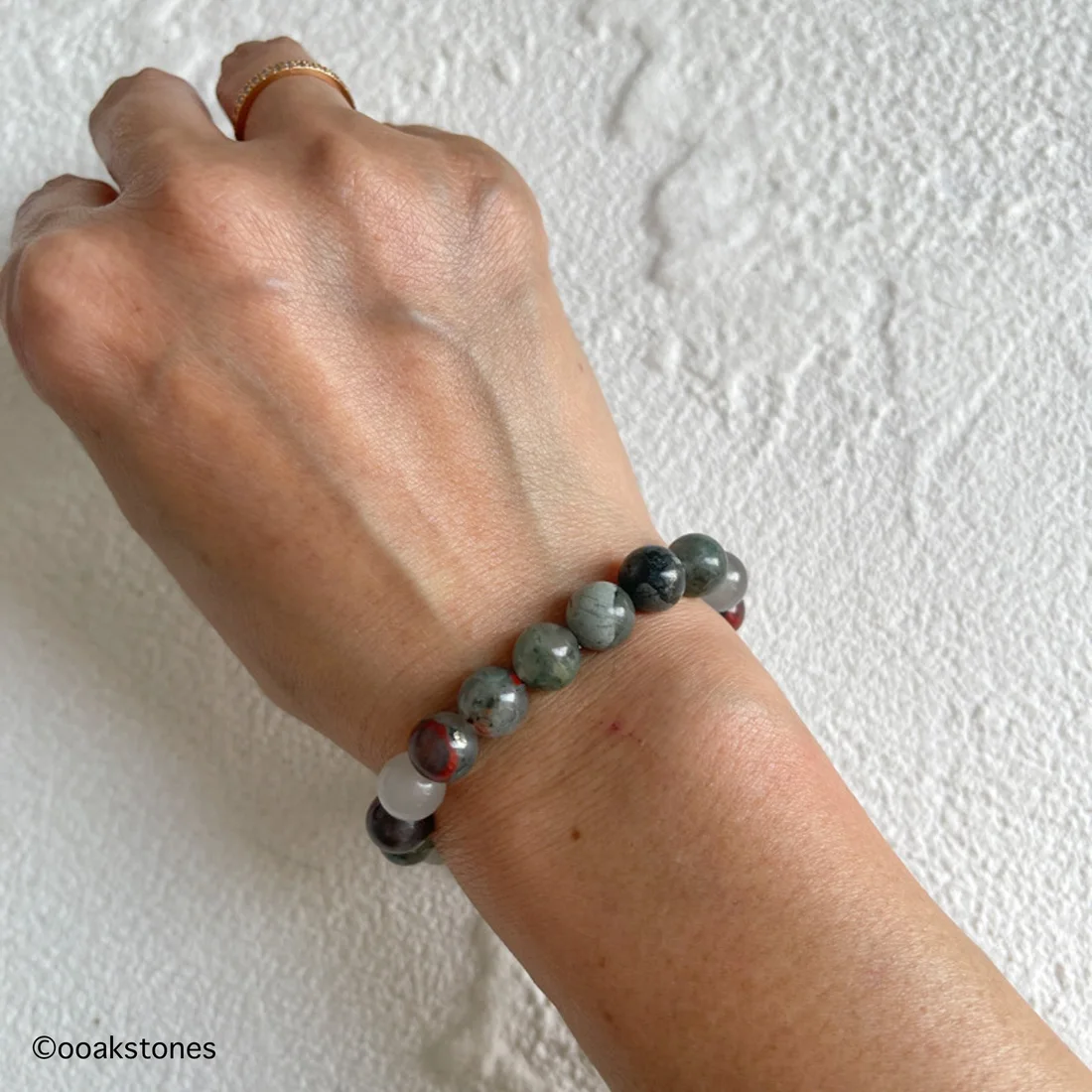 Bloodstone Beaded Bracelet