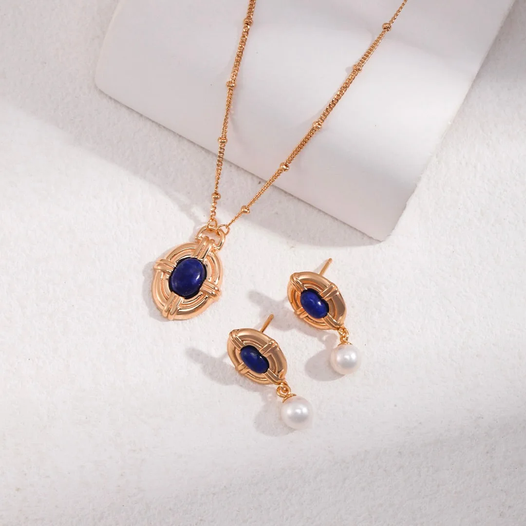 Blue Orbit - Lapis Lazuli Earrings