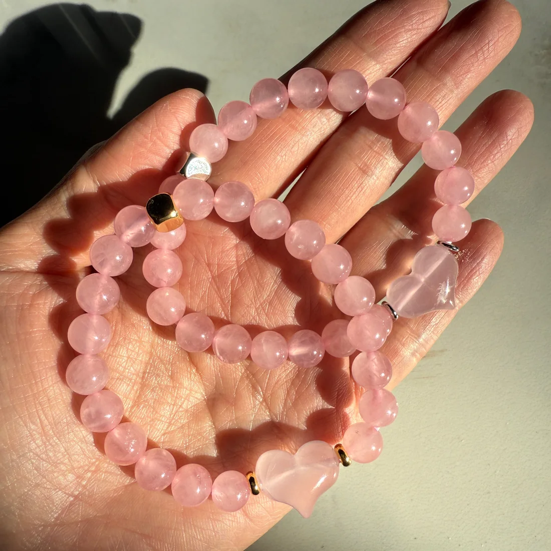 "Blush" Heart Crystal Bracelet