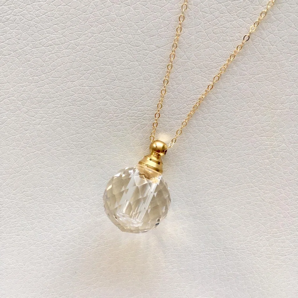 Crystal Perfume bottle - Clear Quartz