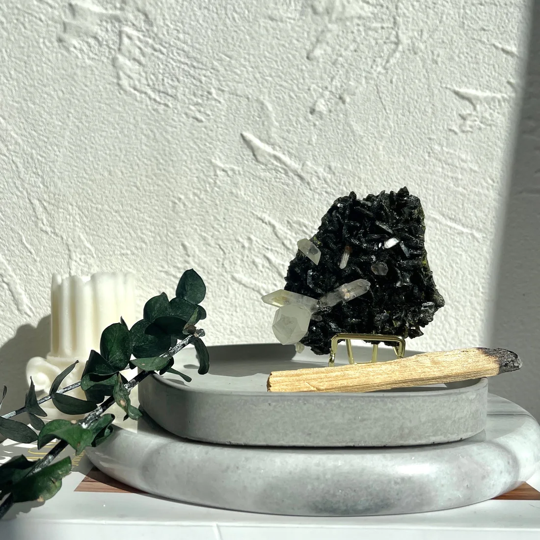 Epidote with Quartz Specimen