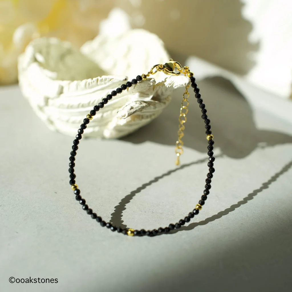 2.5mm Faceted Natural Crystal Bracelet
