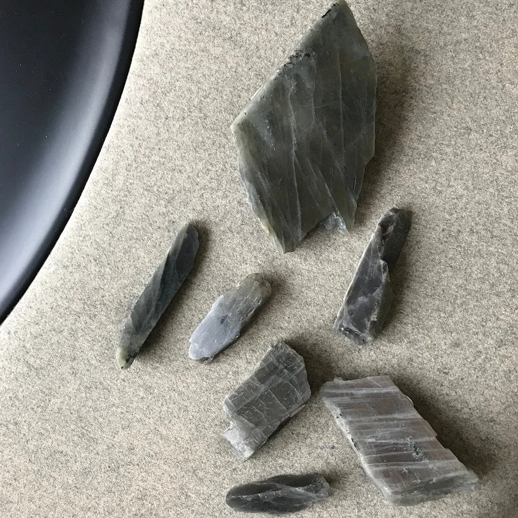 Raw Labradorite Slice