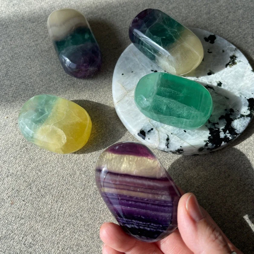 Fluorite Palm Stones