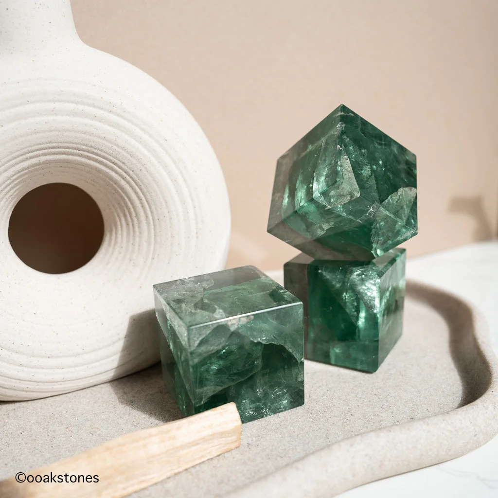Green Fluorite Cube