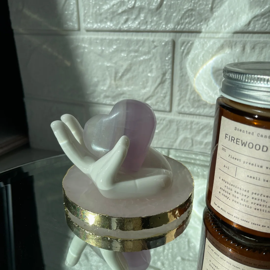 Lavender Fluorite Heart