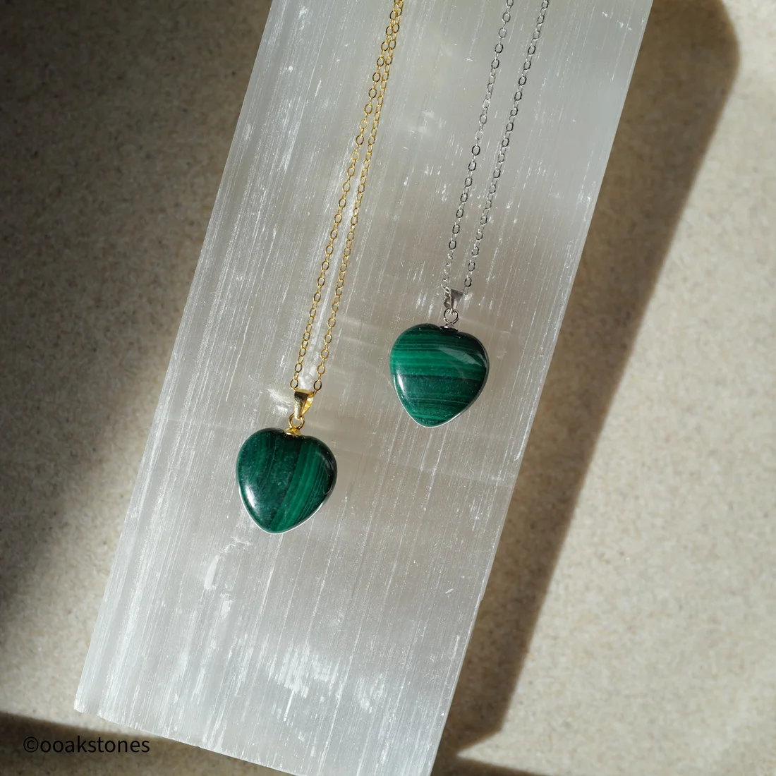Malachite Heart Necklace
