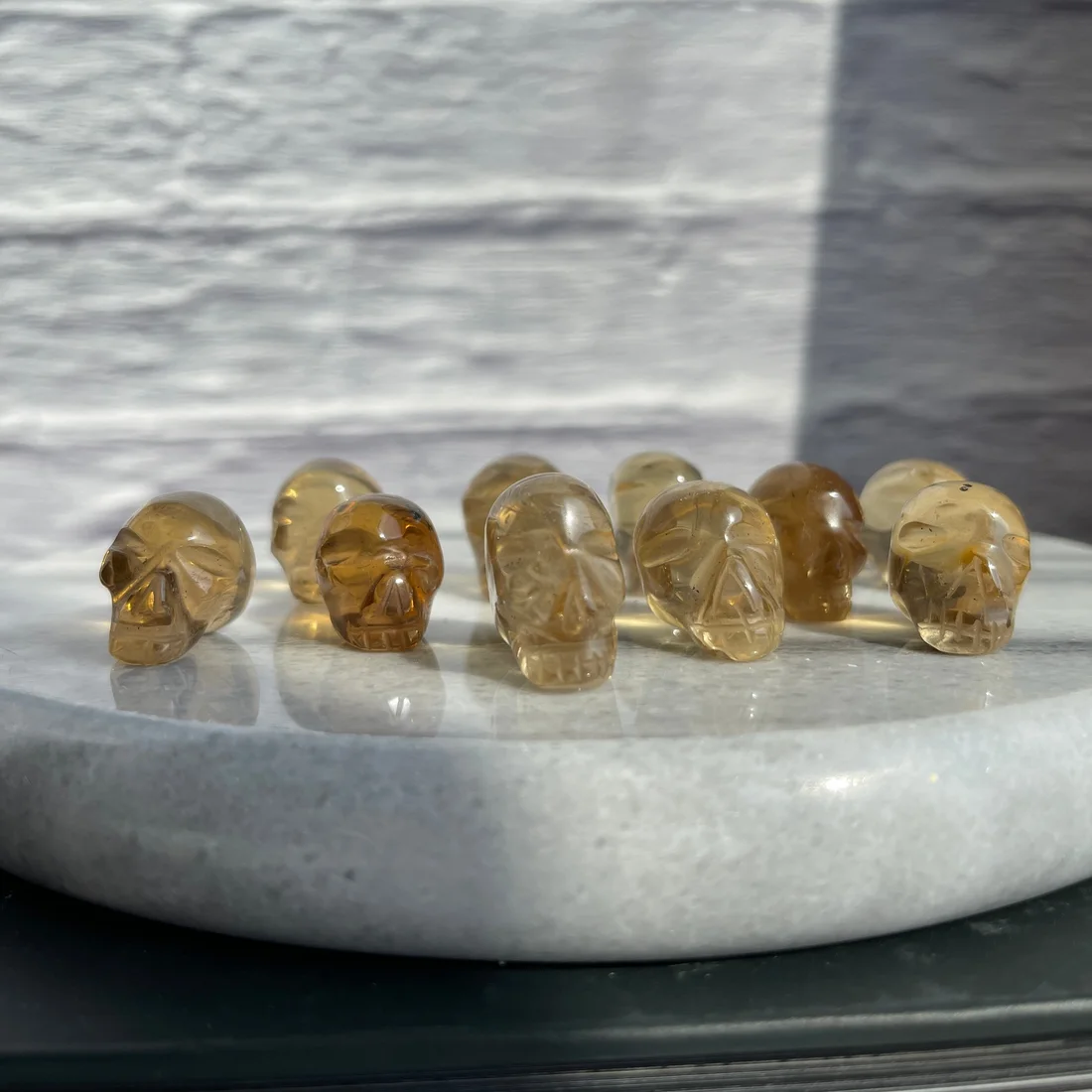 Mini Citrine Skull