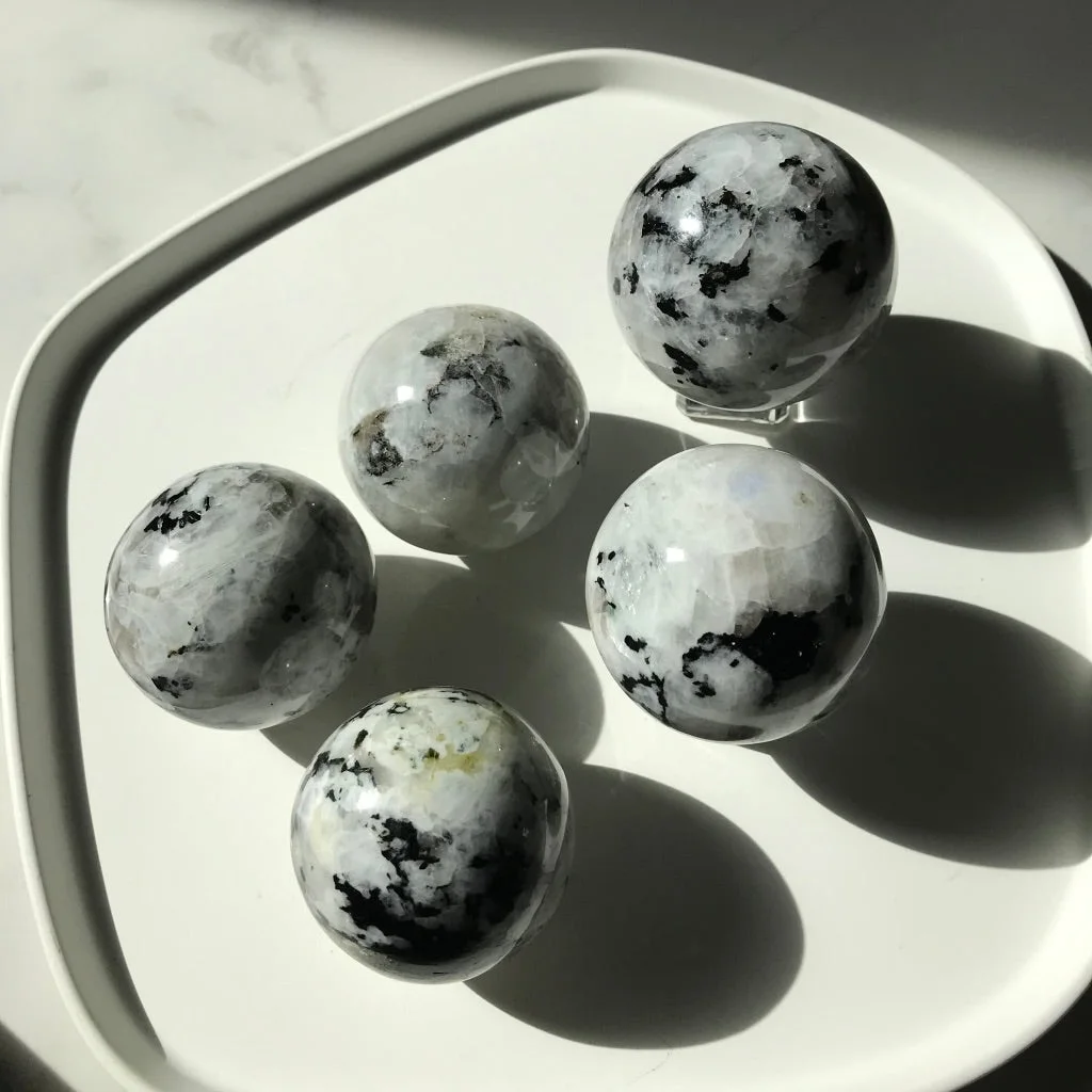 Rainbow Moonstone sphere