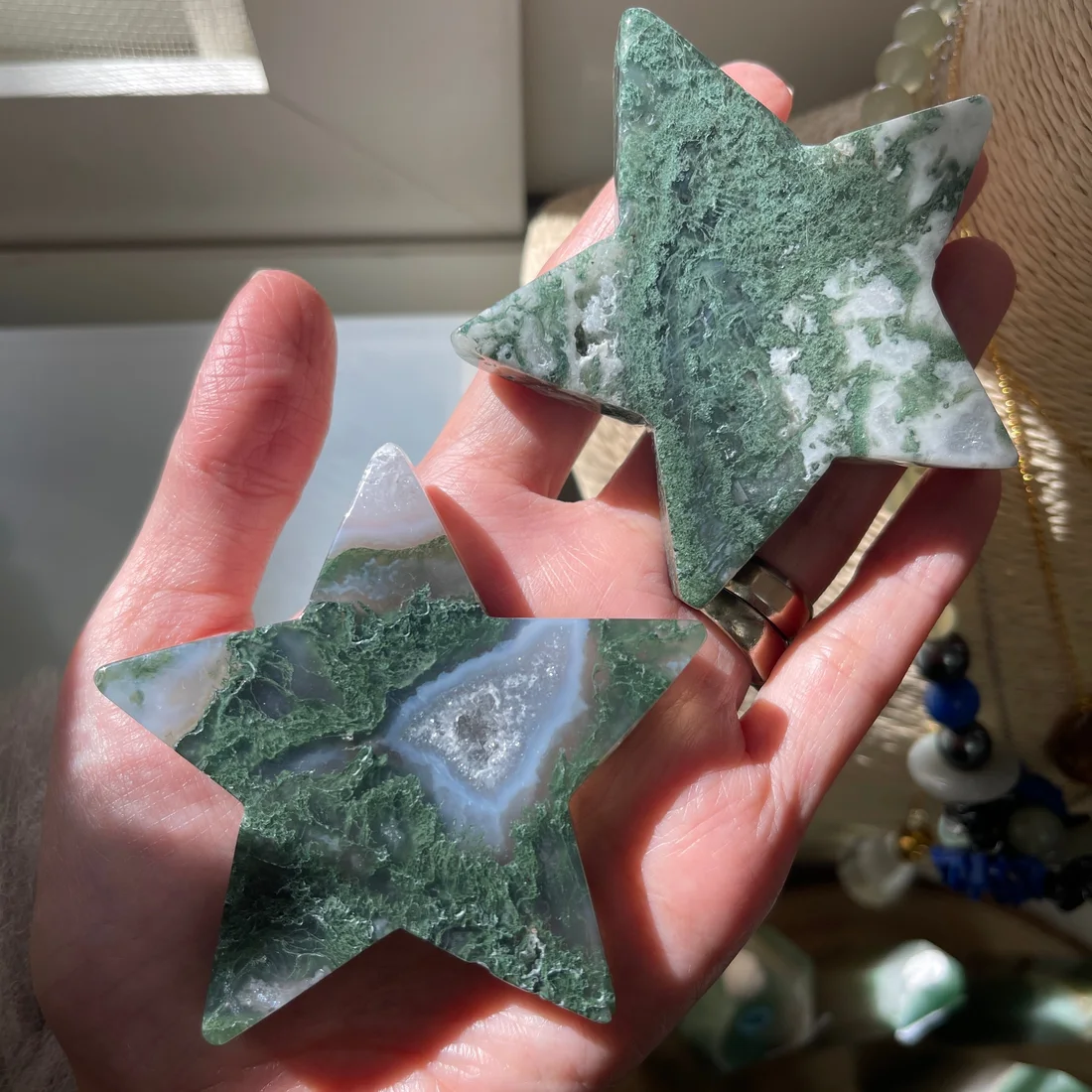 Moss Agate Star