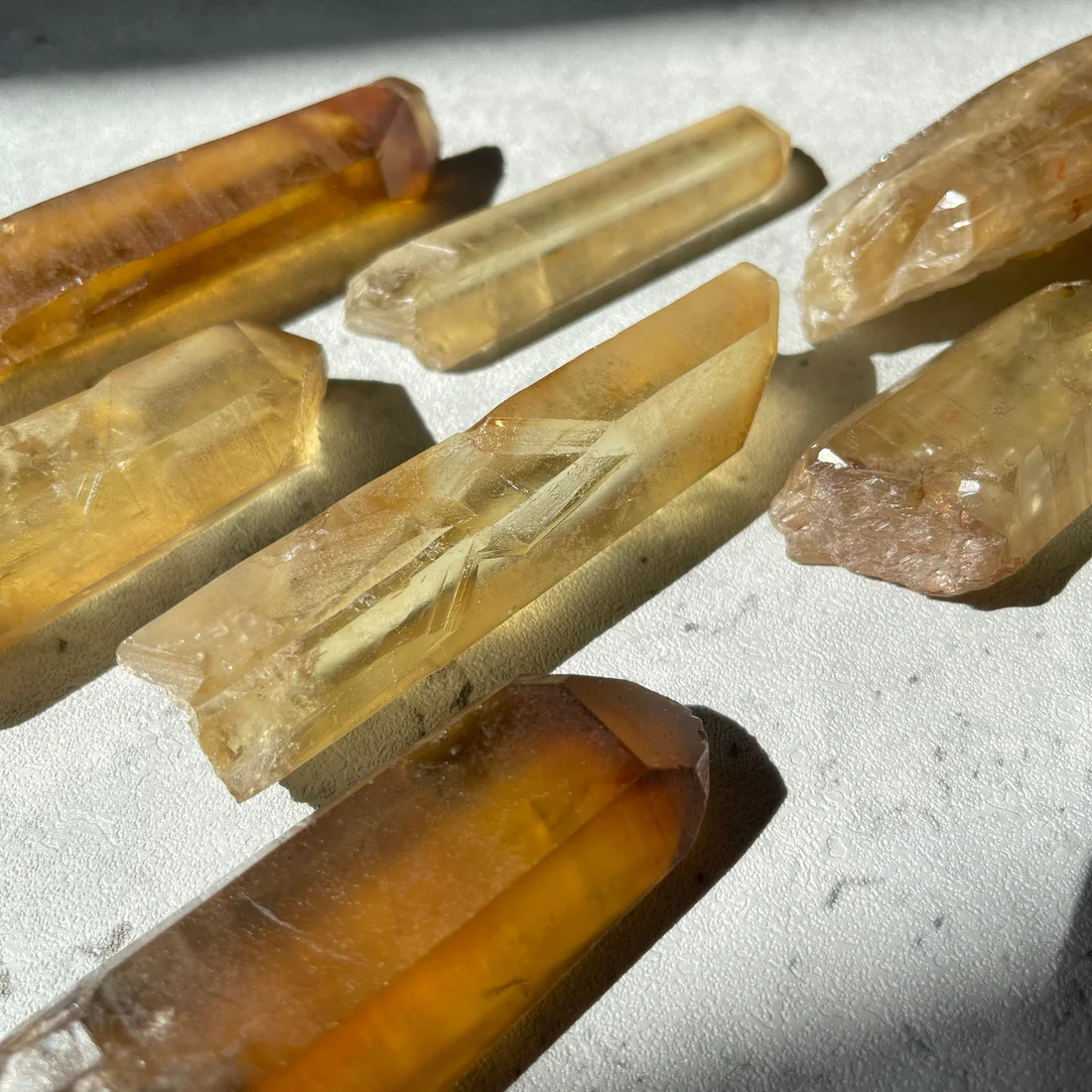 Natural Zambian Citrine Raw Points