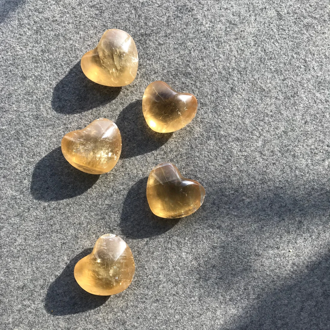 Orange Calcite Heart