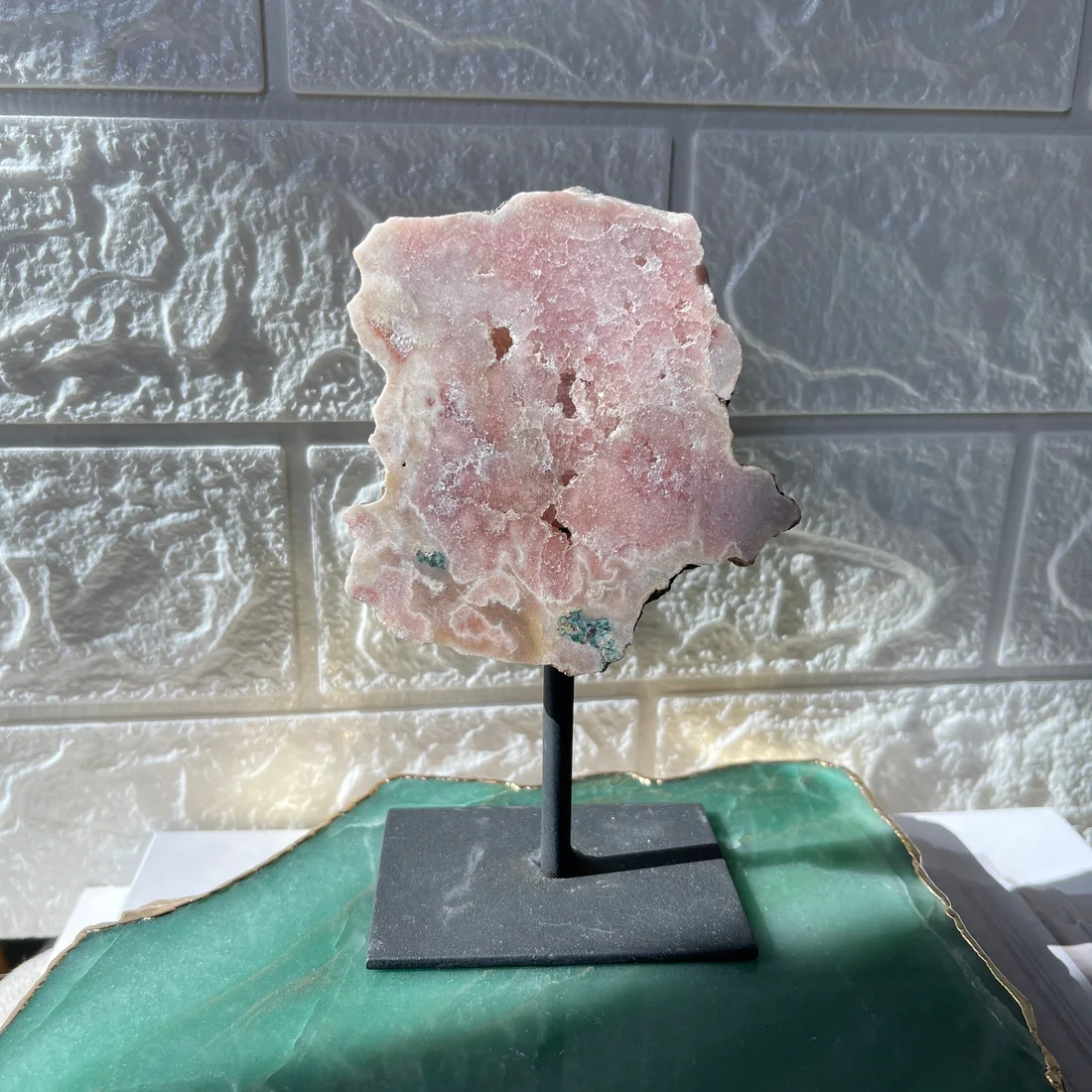 Pink Amethyst On Stand