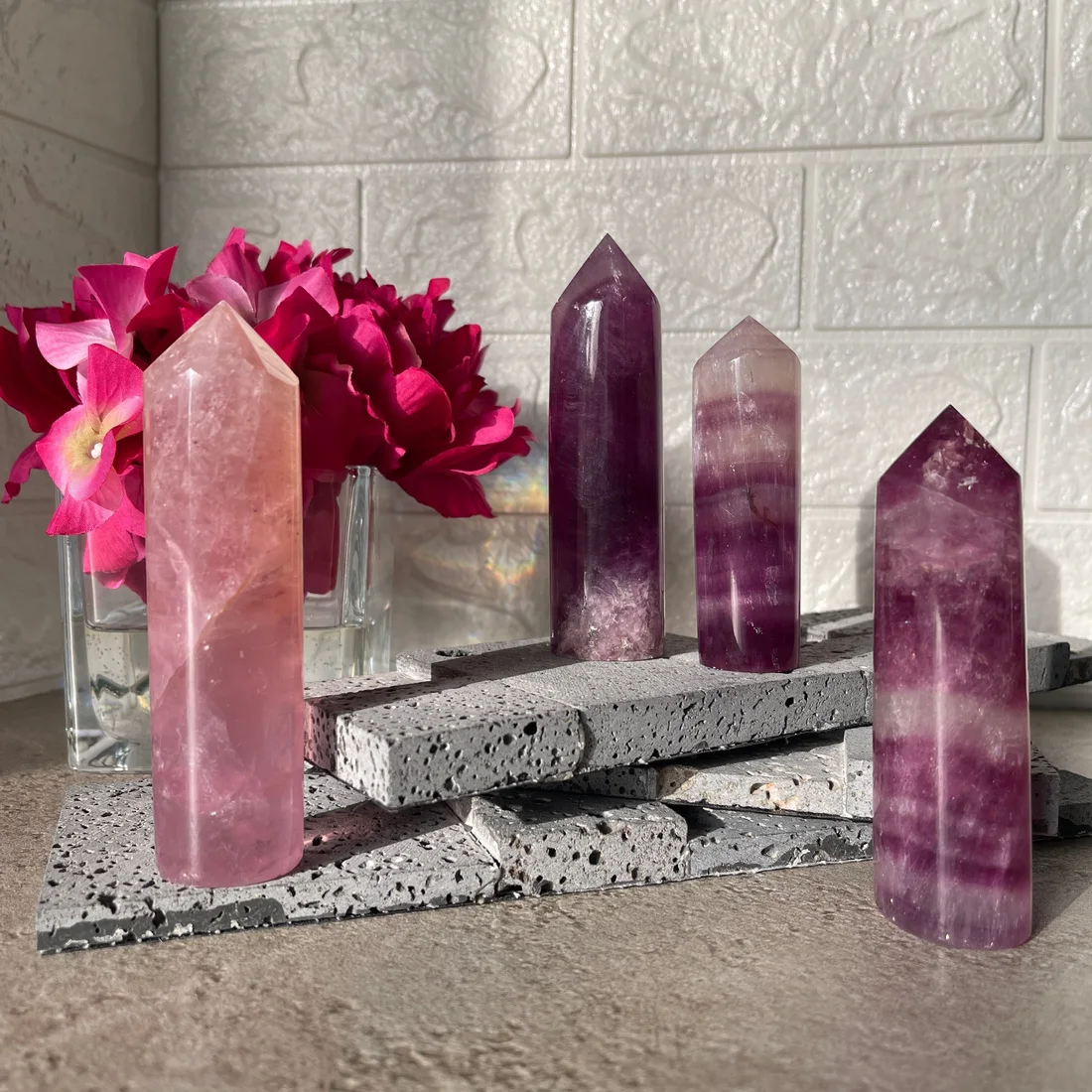 Pink / Purple Fluorite Point