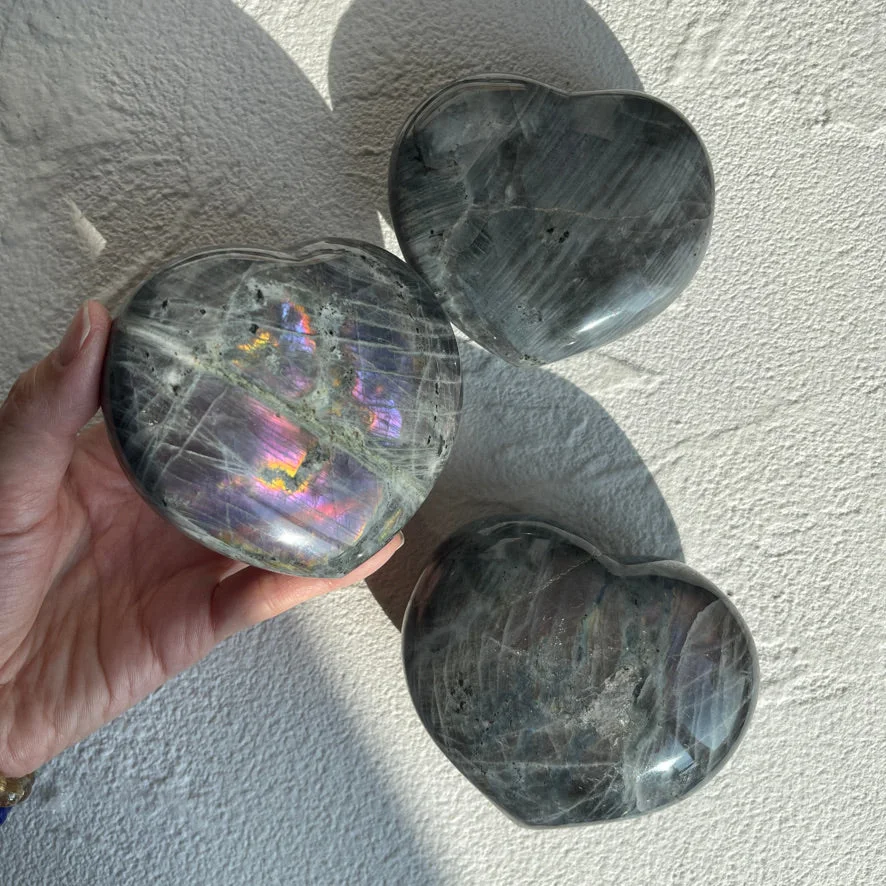 Purple Labradorite Heart