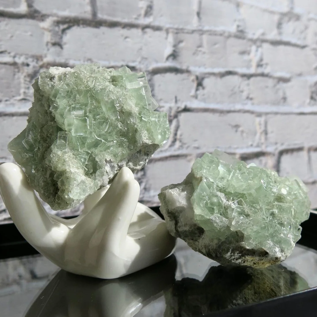 Raw Green Fluorite Cluster