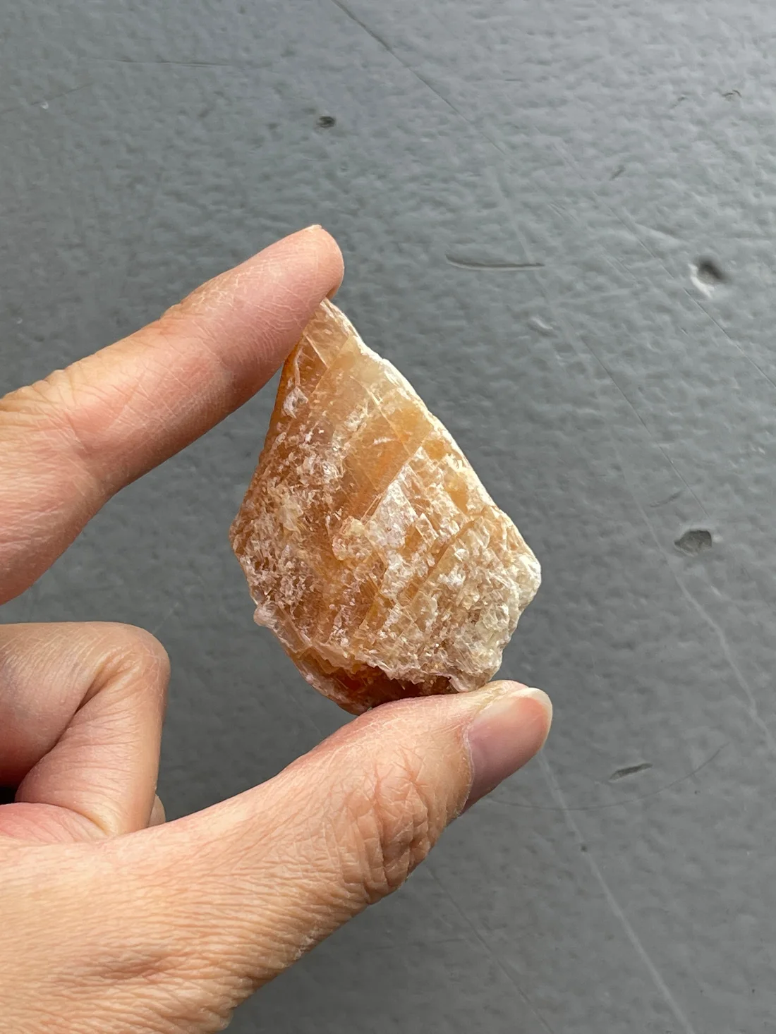 Raw Orange Selenite, aka Satin Spar