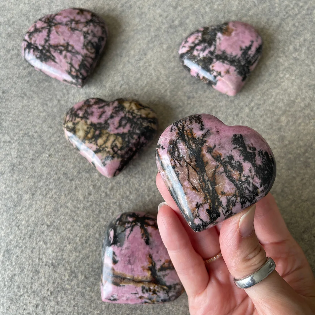 Rhodonite Heart