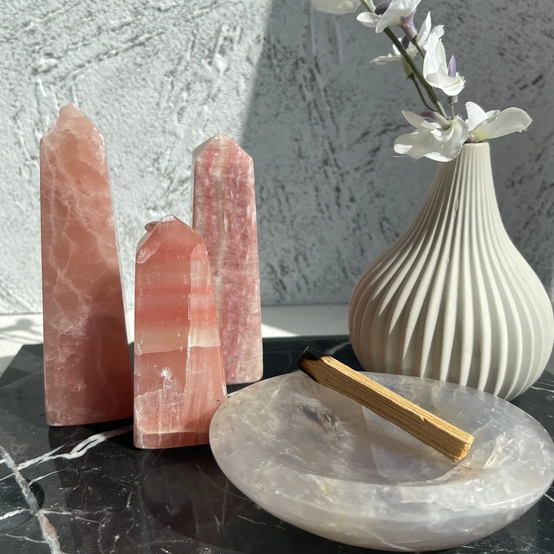 Rose Calcite Obelisk