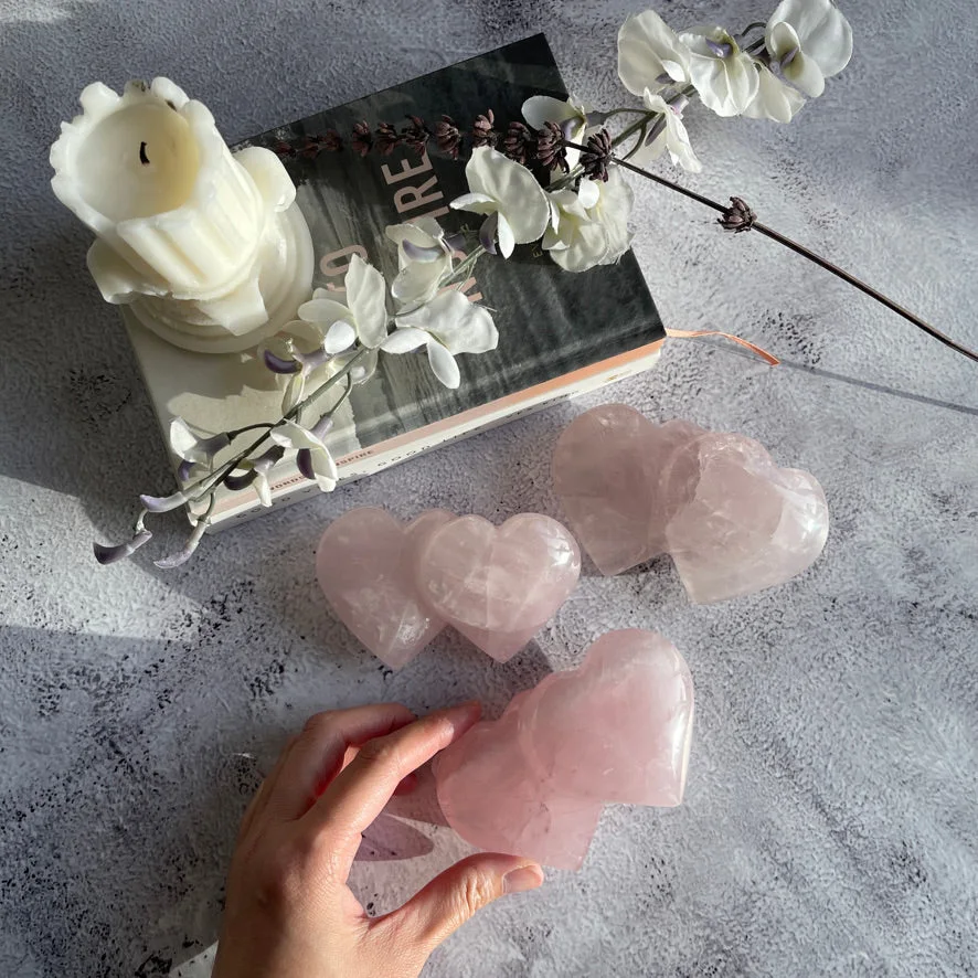 Rose Quartz Twin Heart