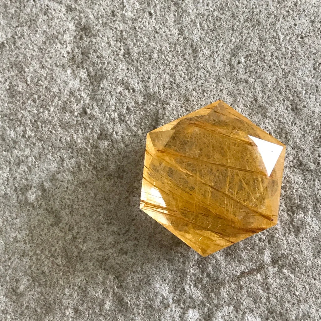 Rutilated Quartz Hexagram