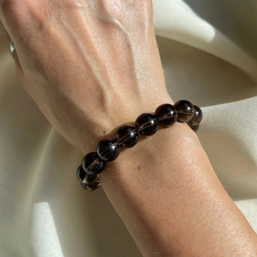 Smoky Quartz Beaded Bracelet