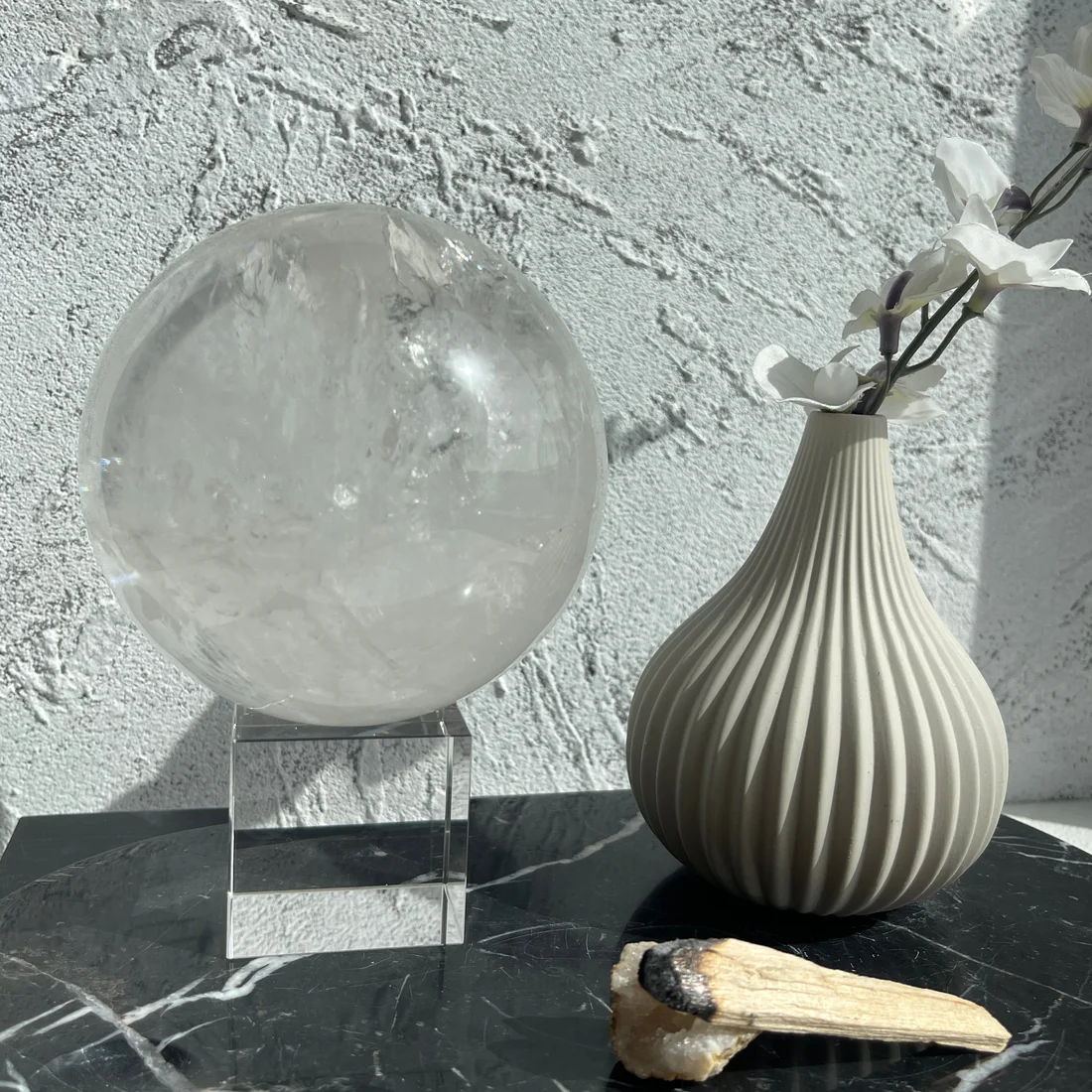Statement Clear Quartz Spheres