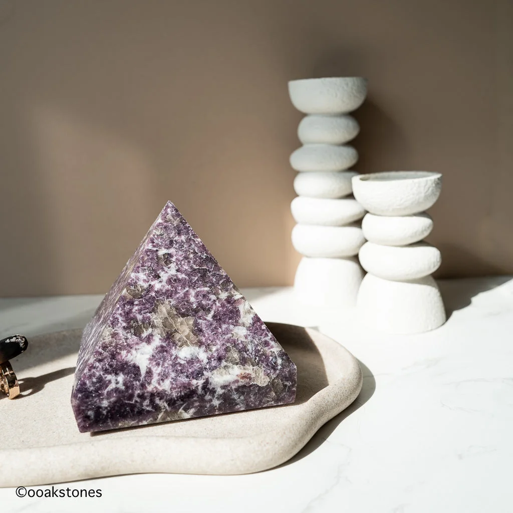 Statement Lepidolite Pyramid
