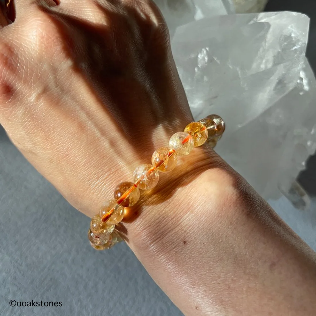 Treated Citrine Beaded Bracelet
