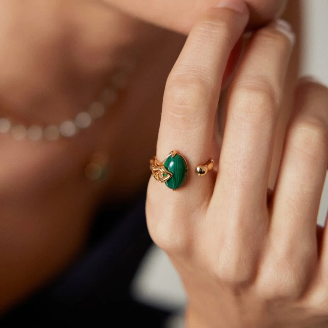 心 · Xin - Malachite Ring