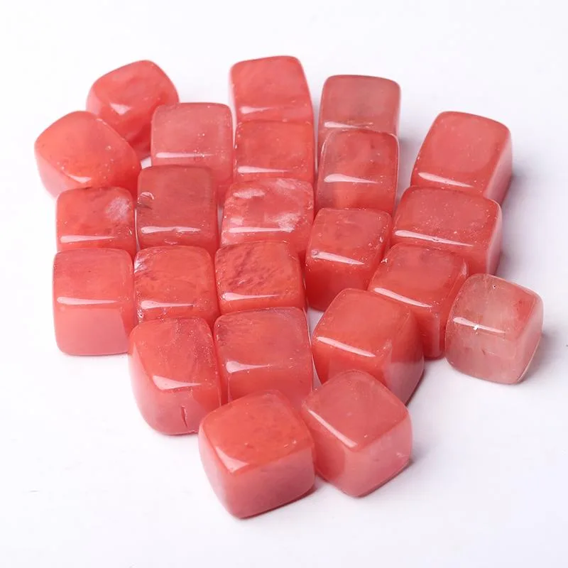 0.1kg Red Melting bulk tumbled stone Cubes Best Crystal Wholesalers