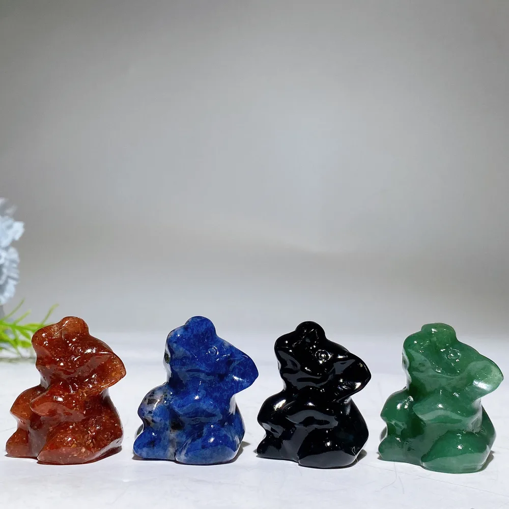 1.4" Crystal Elephant Carving Crystal Healing Bulk Wholesale