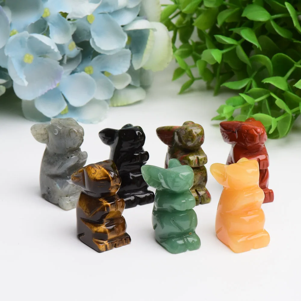 1.5" Rabbit Animal Crystal Carving Bulk Best Crystal Wholesalers
