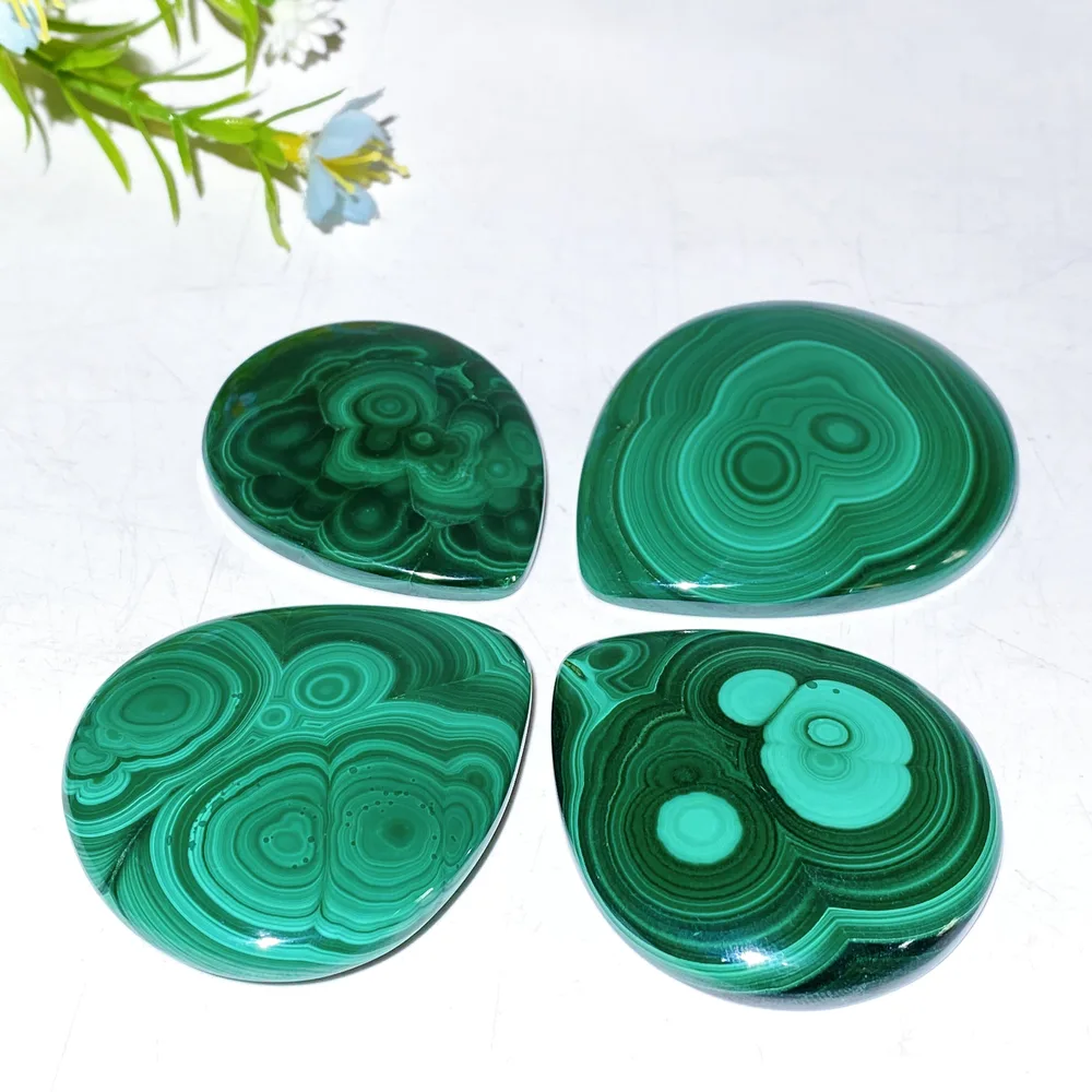1.6"-2.2" Malachite Water-drop Shape Cabochon for Jewelry DIY Crystal Healing Bulk Wholesale