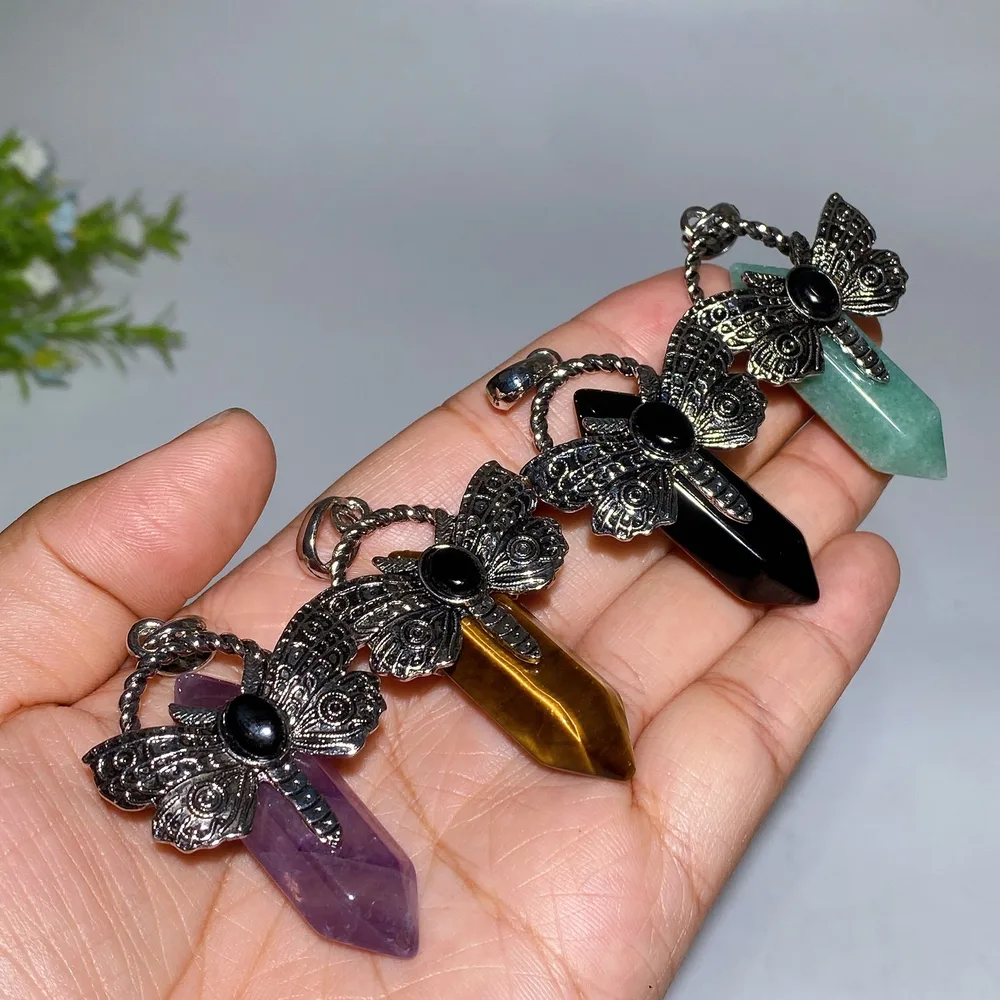 1.6" Crystal DT Point Pendant Crystal Healing Bulk Wholesale
