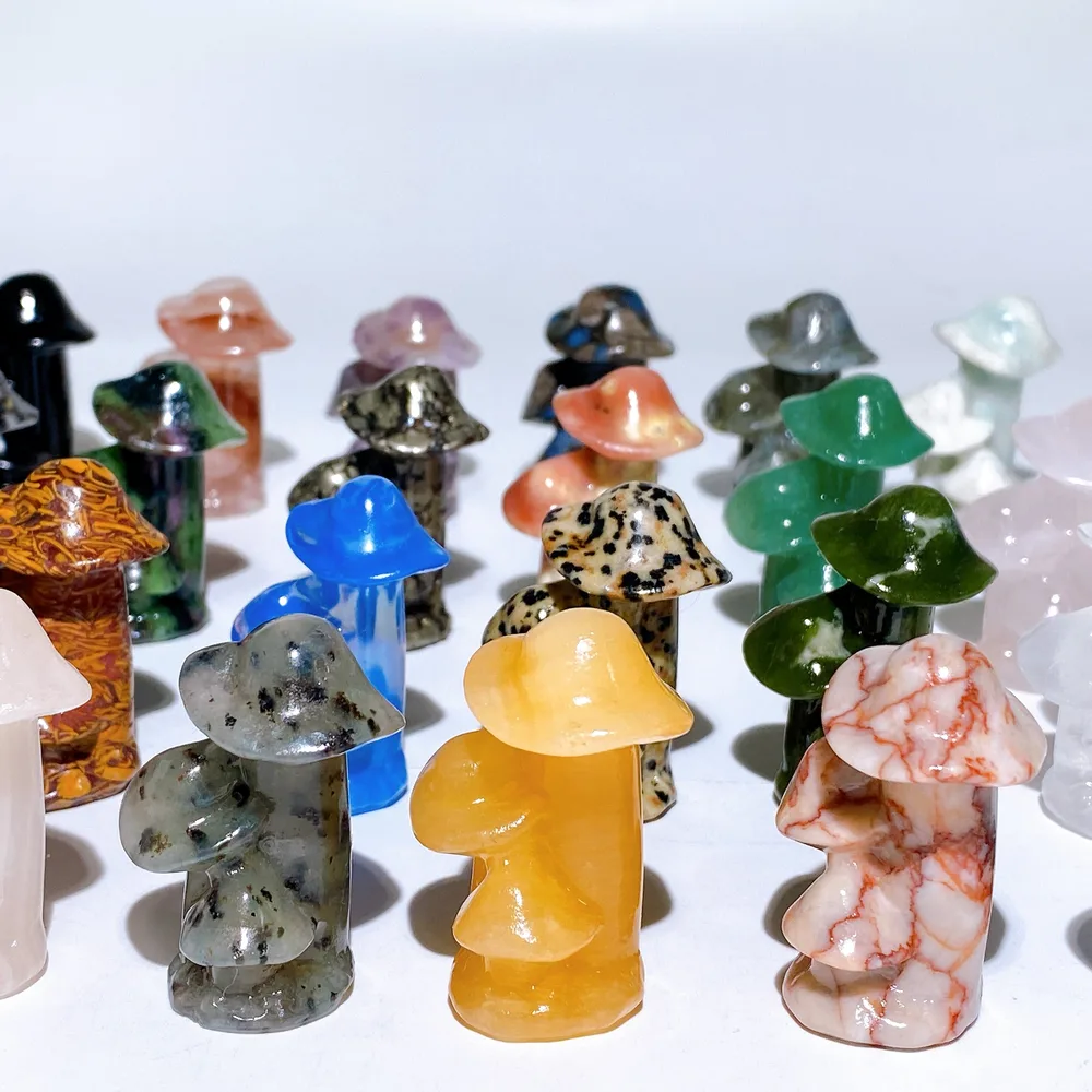 1.6" Crystal Mushroom Carving Crystal Healing Bulk Wholesale
