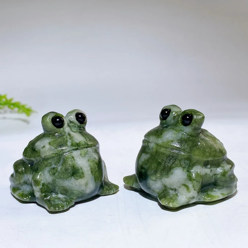1.6" Serpentine Frog Carving Crystal Healing Bulk Wholesale