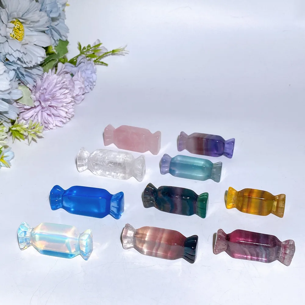 1.7"-2.2" Crystal Candy Carving Crystal Healing Bulk Wholesale