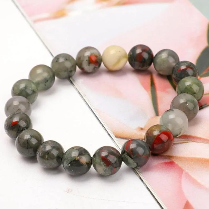 10mm Blood Stone Bracelet Best Crystal Wholesalers