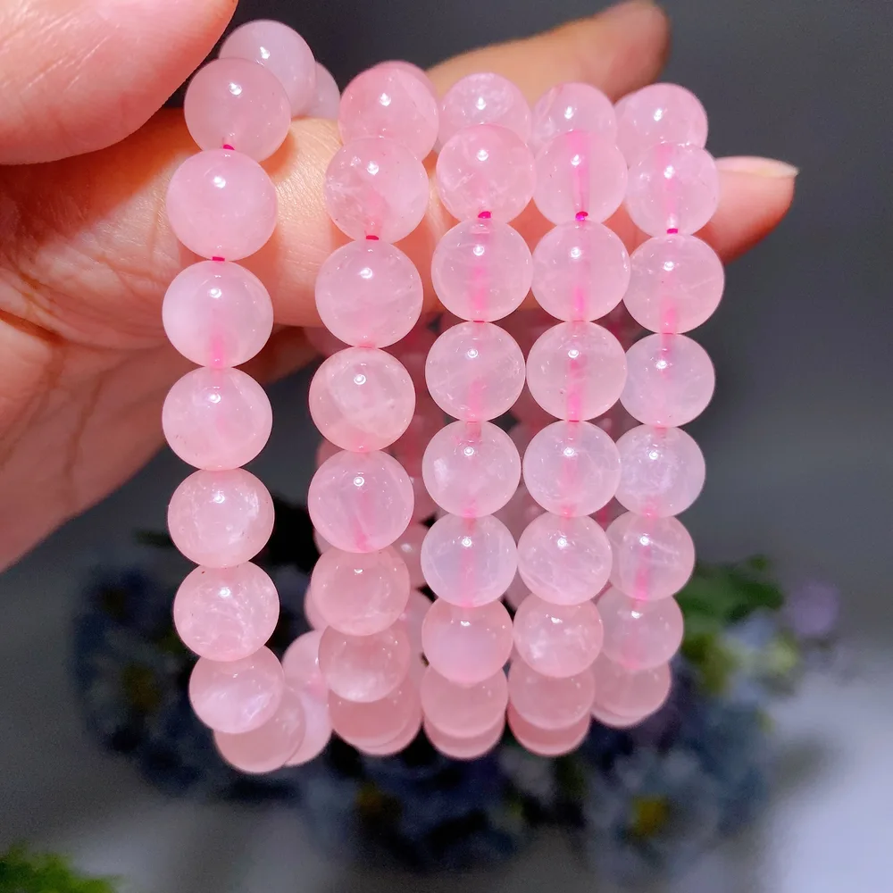 10mm Dark Rose Quartz Bracelet  Crystal Healing Bulk Whoelsale