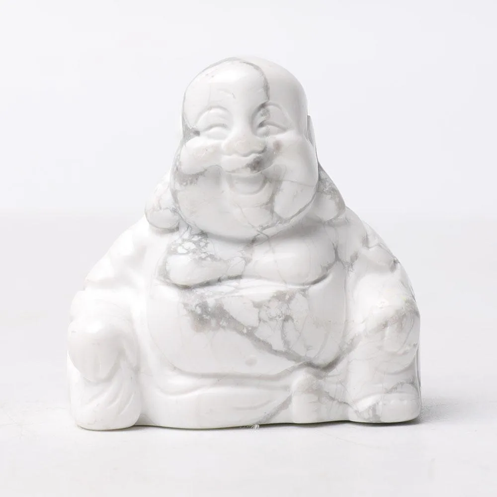 1.5" Howlite Buddha Crystal Carvings Model Bulk Best Crystal Wholesalers