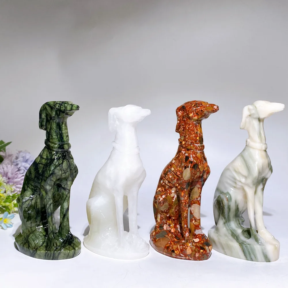 15cm Crystal Dog Carving Crystal Healing Bulk Wholesale