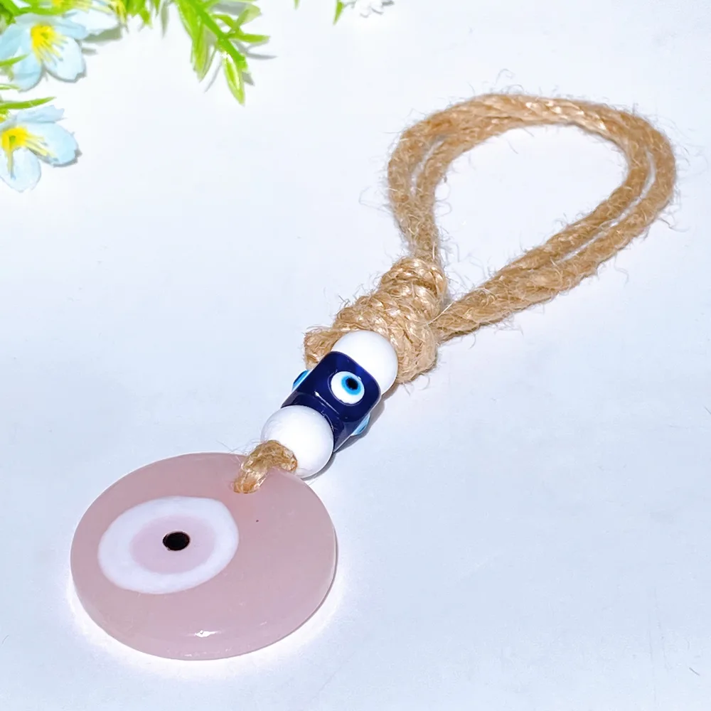 15cm Evil's Eye with Rope Hanging Ornament Crystal Healing Bulk Wholesale