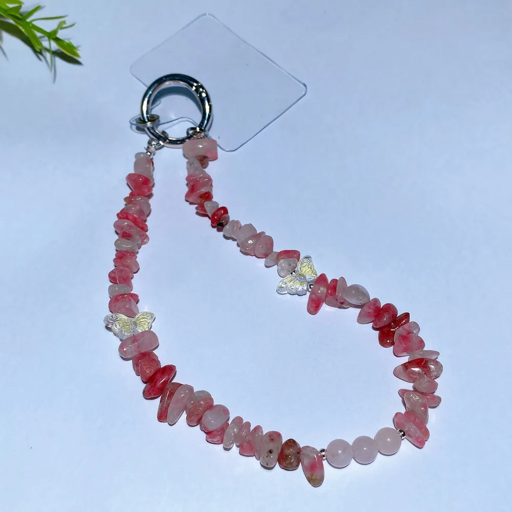15cm Natural Gemstone Crystal Chips Phone Charm Crystal Healing Bulk Wholesale