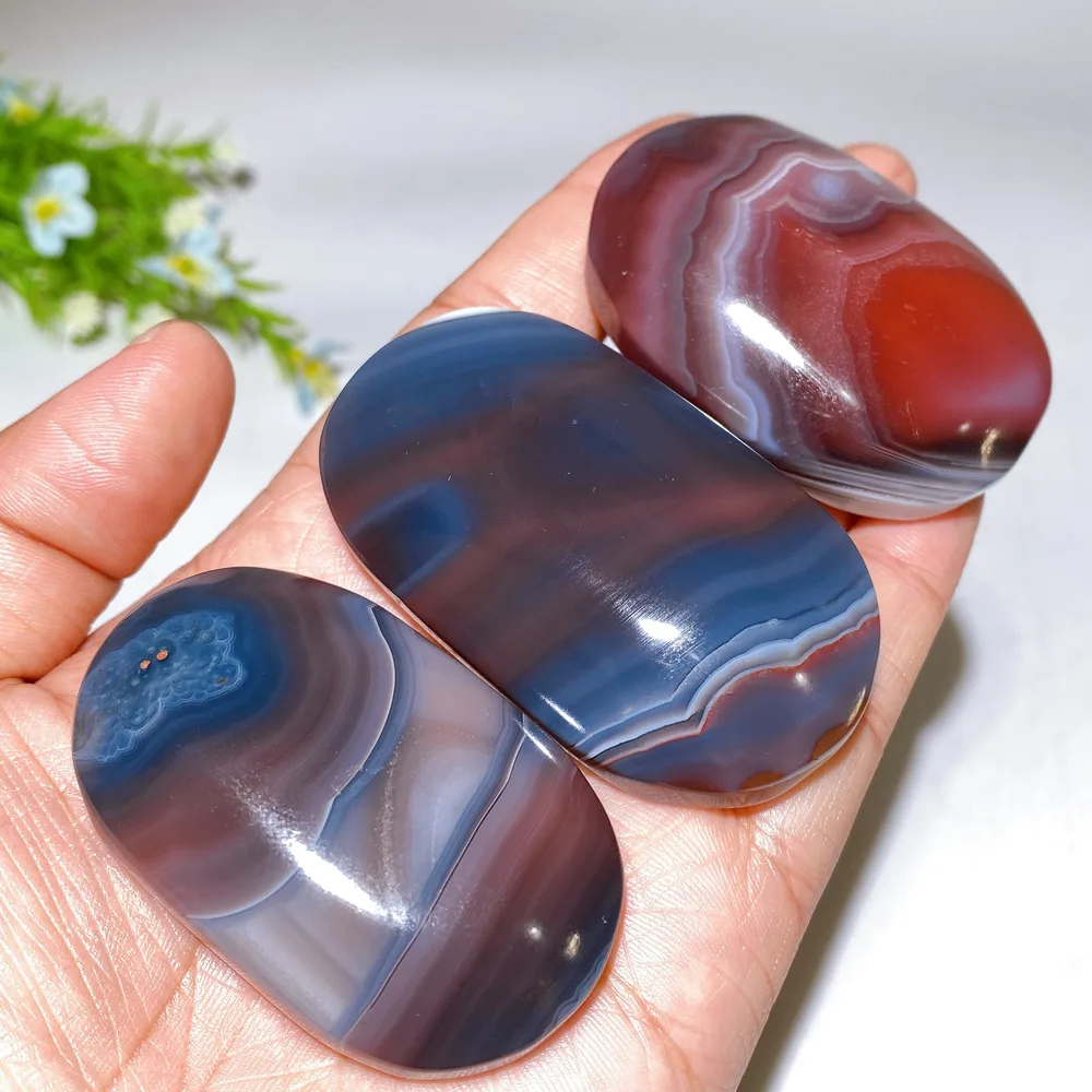 2.0"-2.5" Botswana Agate Palm Stone Crystal Healing Bulk Wholesale