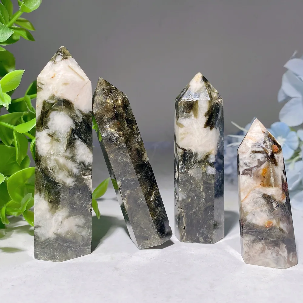 2.0"-3.3" Green Mica Crystal Points Bulk Wholesale