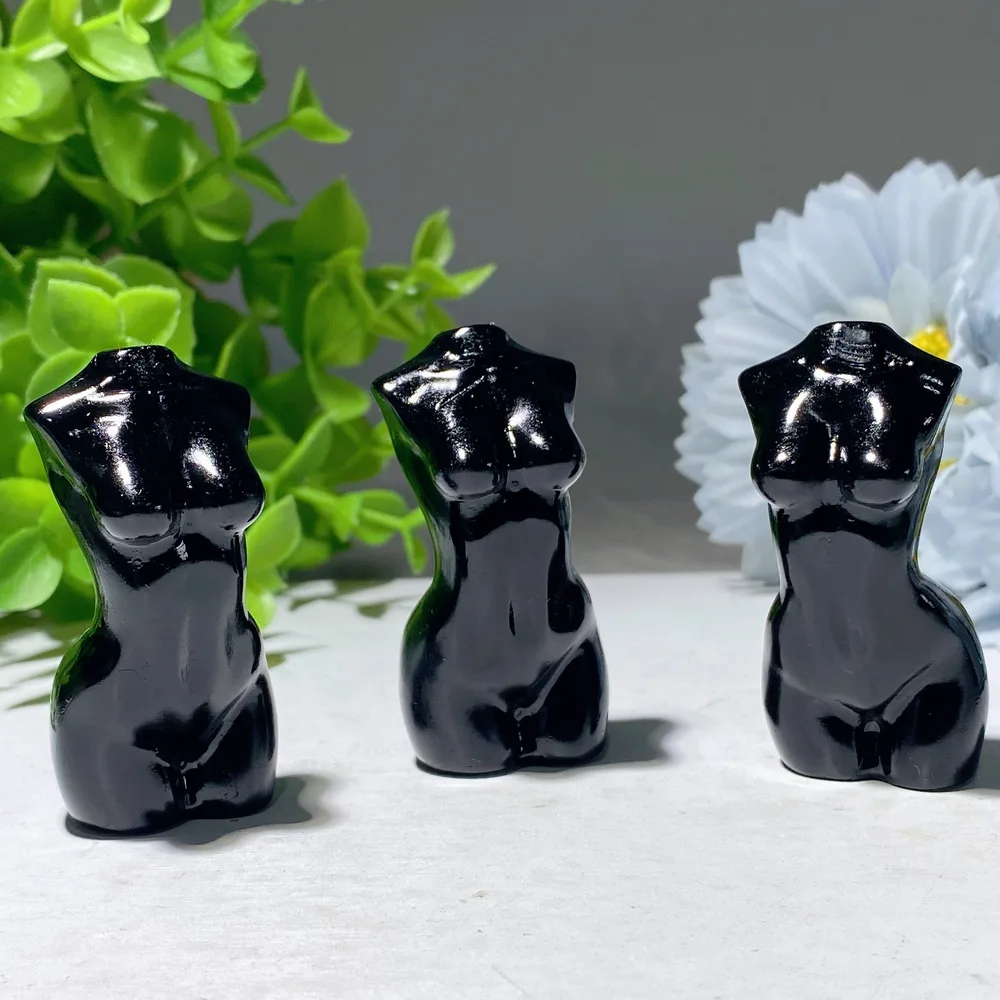 2.0" Black Obsidian Crystal Model Carving Bulkl Wholesale